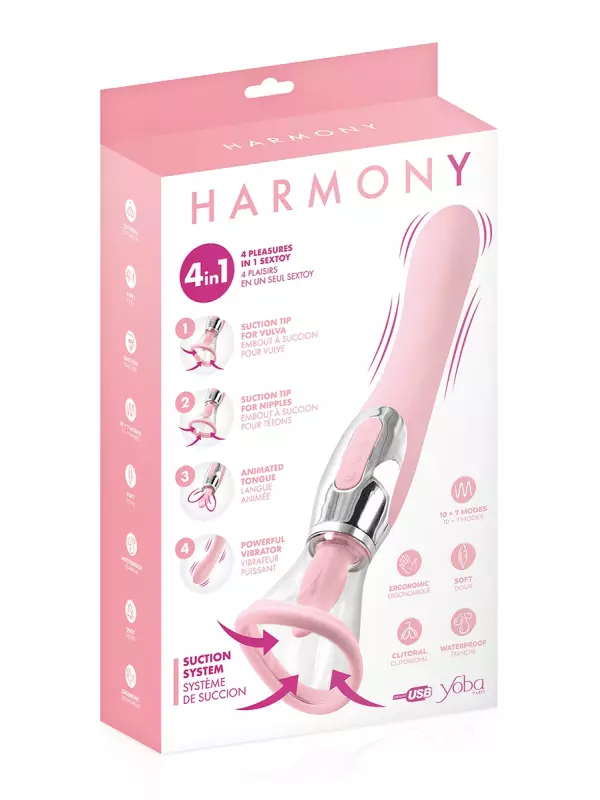 Stimulateur 4 en 1 Harmony rose - Yoba