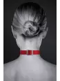 Collier Fetish rouge avec anneau - Bijoux Pour Toi