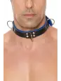 Collier Bondage Deluxe bleu et noir - Ouch!