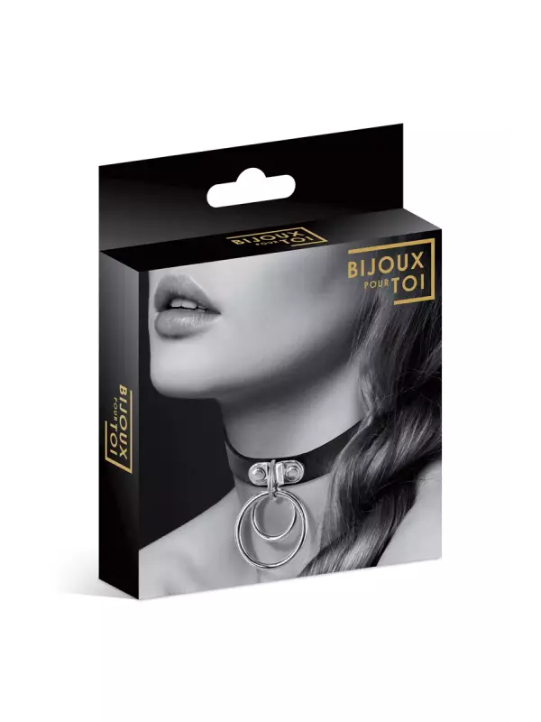 Collier Fetish avec double  anneau - Bijoux pour Toi