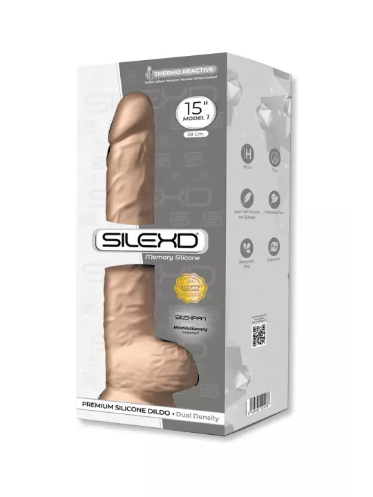 Gode XXL double densité 38 x 7 cm - SilexD