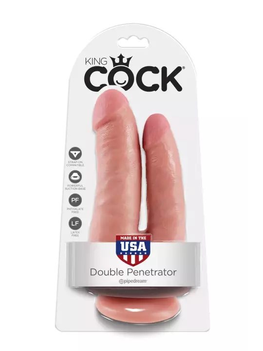Gode double pénétration 15cm - King Cock