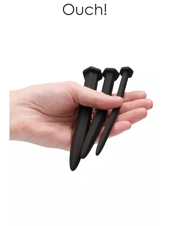 Set de 3 plugs urétraux Grands clous - Ouch!