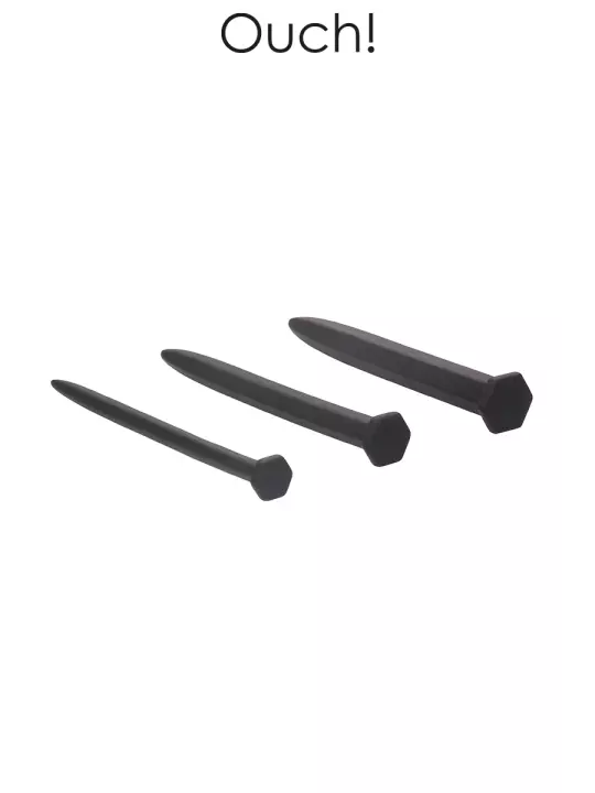 Set de 3 plugs urétraux Grands clous - Ouch!