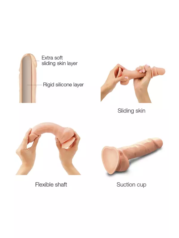 Gode double densité sliding skin S - Strap On Me