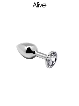 Plug métal bijou transparent S - Alive