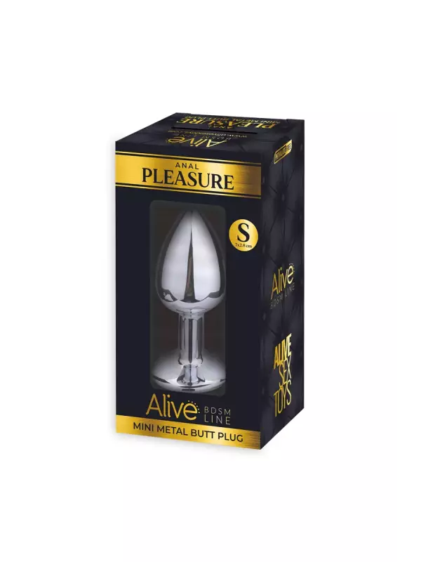 Plug métal bijou transparent S - Alive
