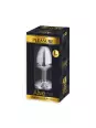 Plug métal bijou transparent L - Alive