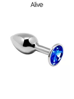 Plug métal bijou bleu L - Alive