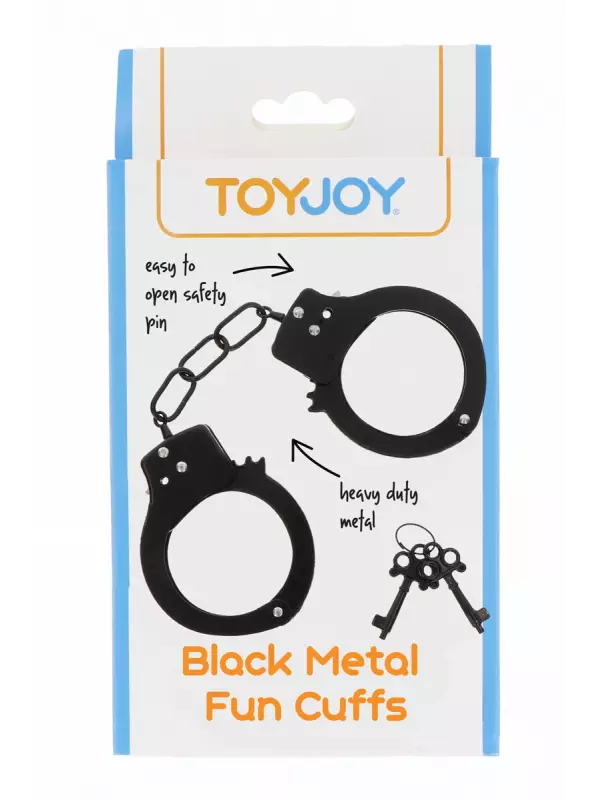 Menottes métal noires - Toy Joy