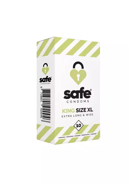 10 préservatifs Safe King Size XL