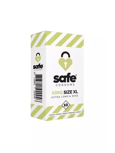 10 préservatifs Safe King Size XL