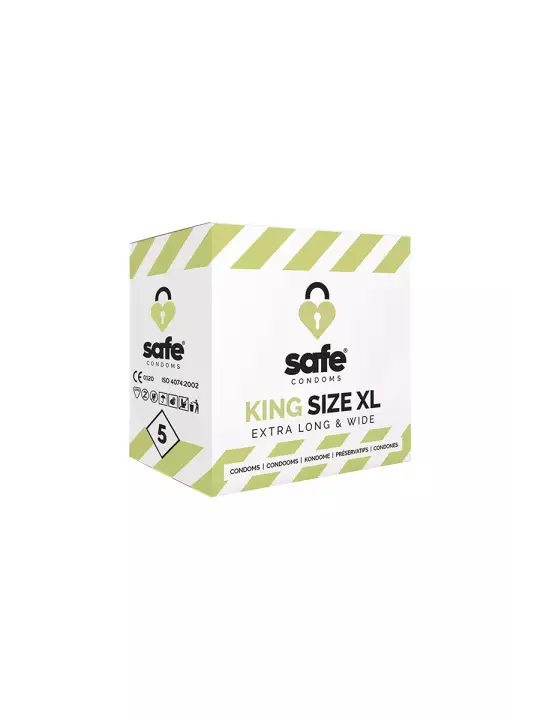 5 préservatifs Safe King Size XL