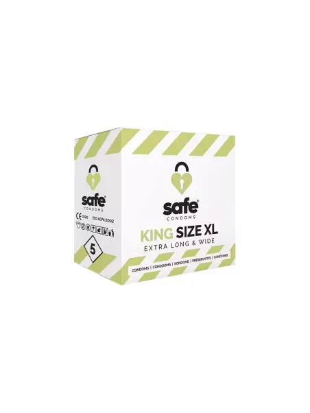 5 préservatifs Safe King Size XL