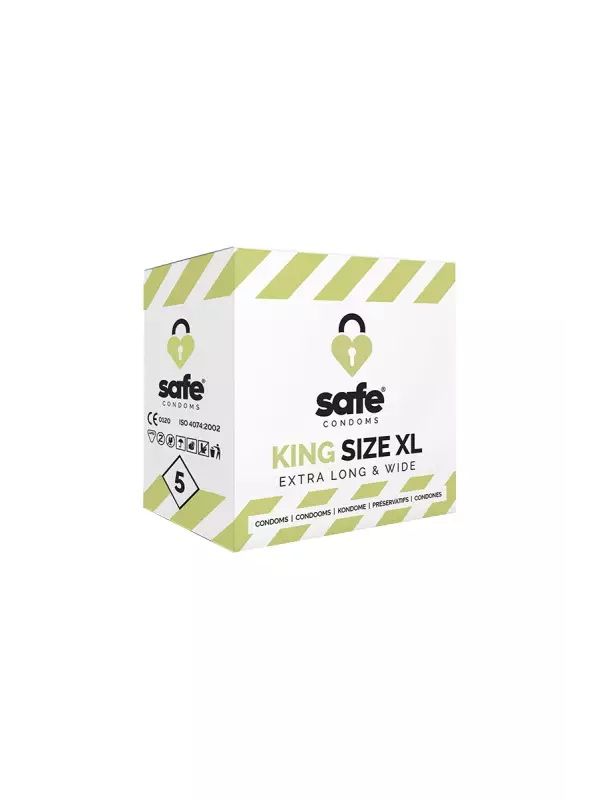5 préservatifs Safe King Size XL