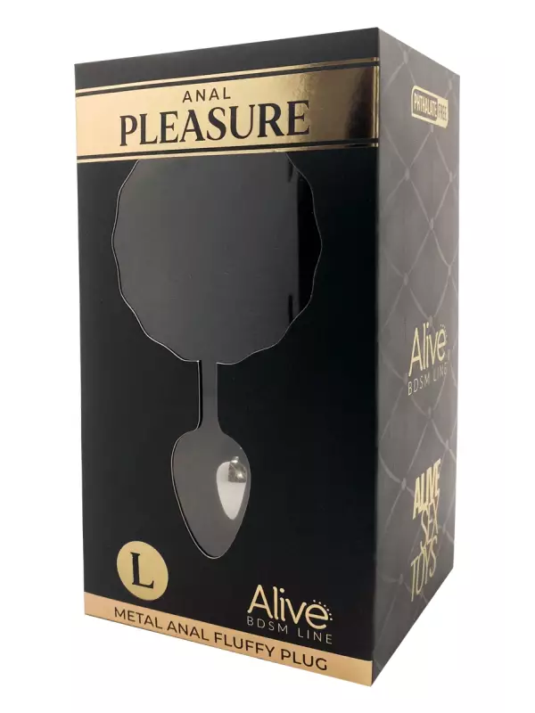 Plug métal Fluffy L noir - Alive