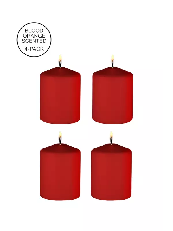 4 bougies SM rouges parfumées - Ouch!