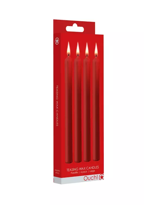 4 bougies SM rouges Large - Ouch!
