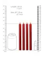 4 bougies SM rouges Large - Ouch!