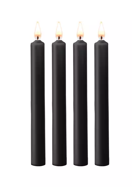 4 bougies SM noires Large - Ouch!