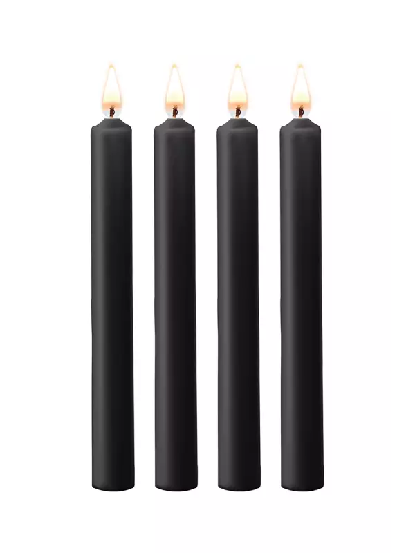 4 bougies SM noires Large - Ouch!