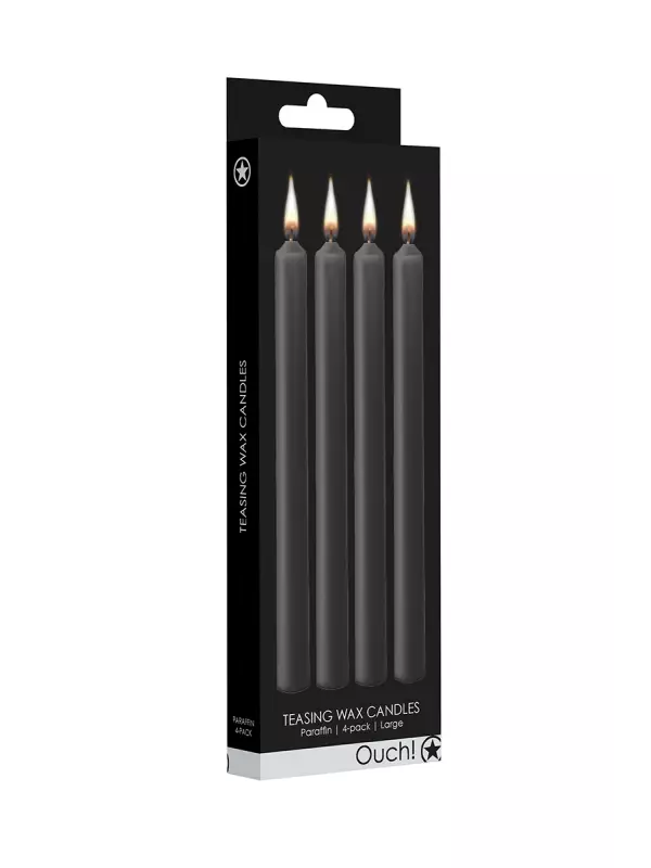 4 bougies SM noires Large - Ouch!