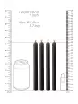 4 bougies SM noires Large - Ouch!