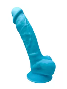 Gode double densité bleu 17,5 cm - SilexD