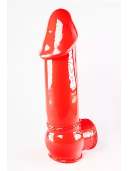 Gaine de pénis semi-réaliste rouge 19x4,5 cm - Zizi