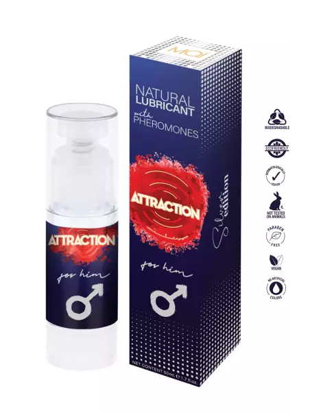 Lubrifiant naturel aux phéromones pour homme - Attraction