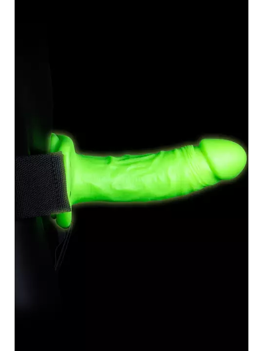 Gode-ceinture creux phosphorescent  18cm - Ouch