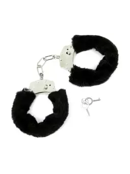 Menottes fourrure noire - Litolu