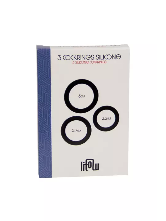 Set 3 cockrings silicone - Litolu