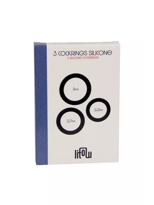 Set 3 cockrings silicone - Litolu