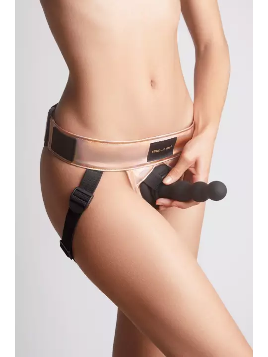 Harnais Curious holographique rose gold - Strap On Me Harnais Curious holographique rose gold - Strap On Me