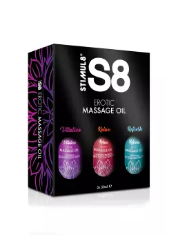Coffret huiles de massage S8 3x50ml