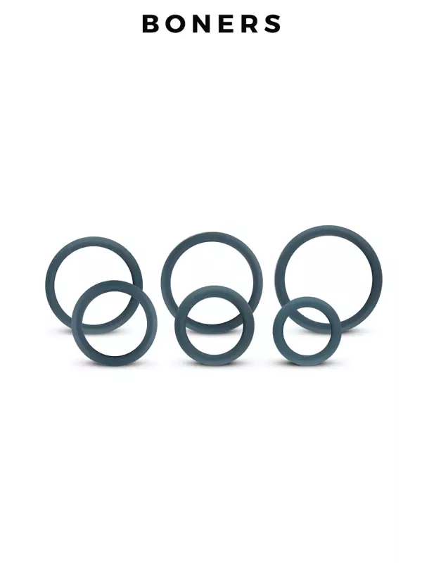 Set de 6 anneaux de pénis larges - Boners