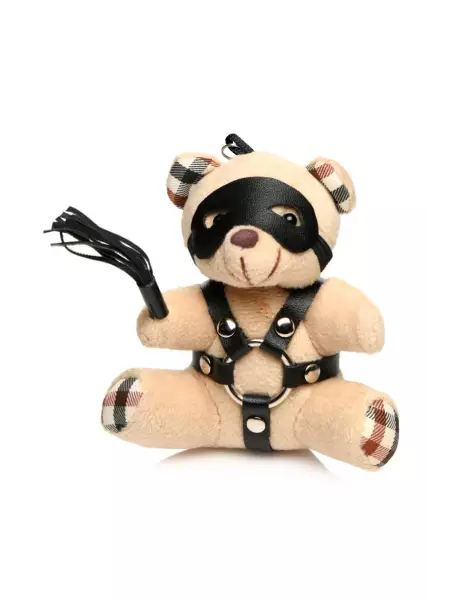 Porte-clés Teddy Bear BDSM avec martinet