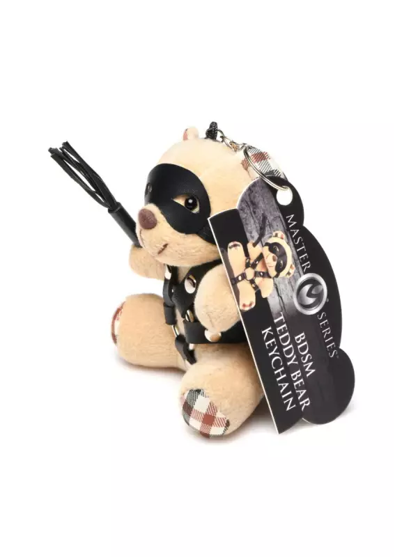 Porte-clés Teddy Bear BDSM avec martinet