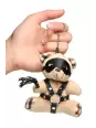 Porte-clés Teddy Bear BDSM avec martinet