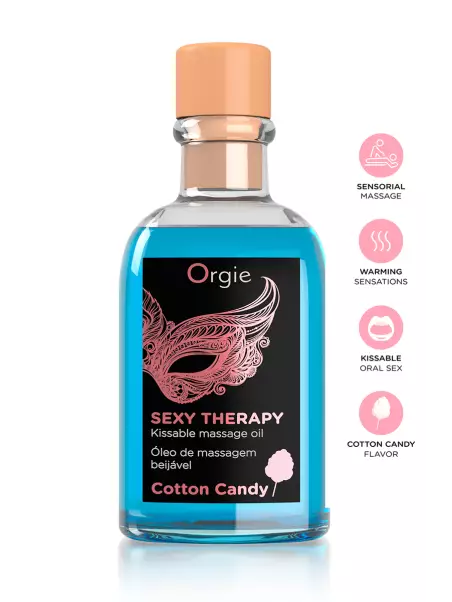 Huile de massage embrassable Sexy Therapy barbe à papa