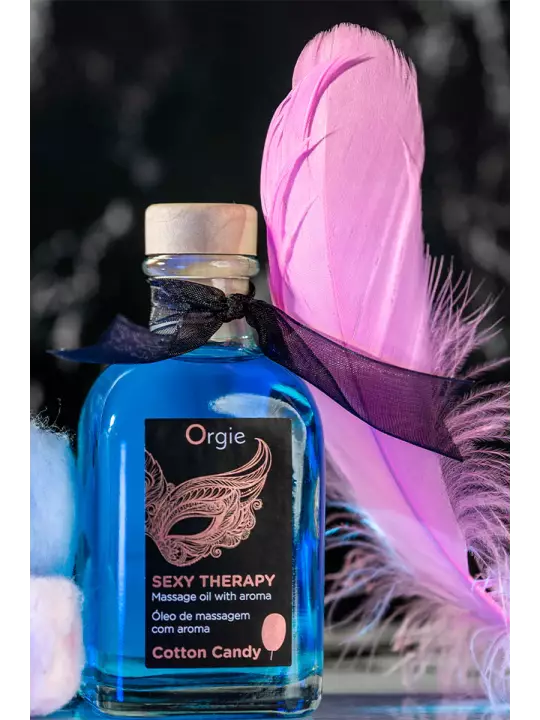 Huile de massage embrassable Sexy Therapy barbe à papa
