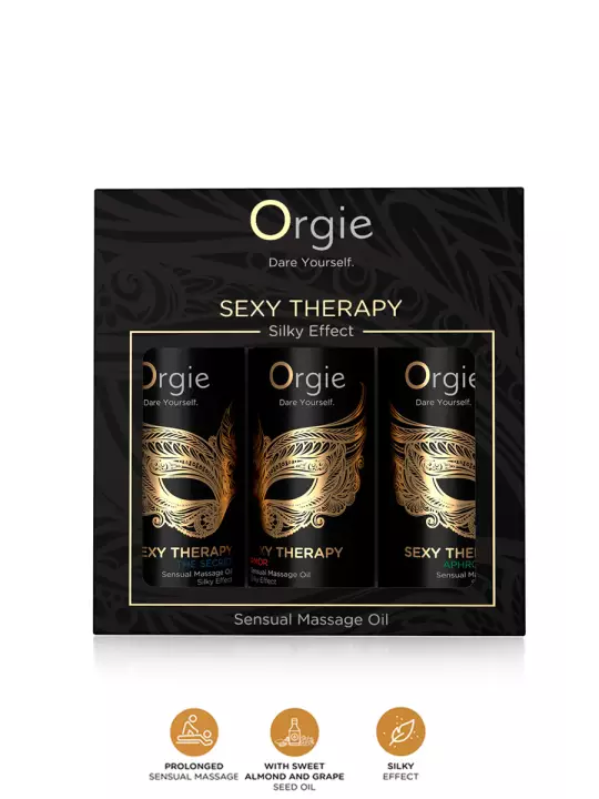 Coffret 3 huiles de massage sensuel Sexy Therapy Collection