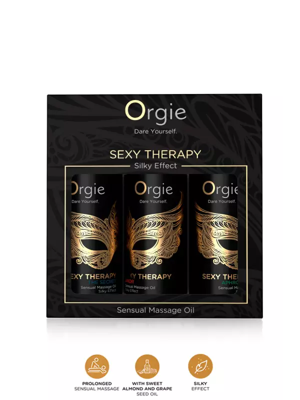 Coffret 3 huiles de massage sensuel Sexy Therapy Collection