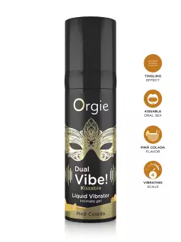 Gel d'excitation Dual Vibe Pina Colada Liquid Vibrator