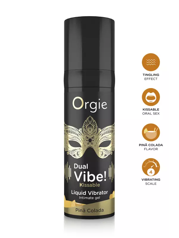 Gel d'excitation Dual Vibe Pina Colada Liquid Vibrator