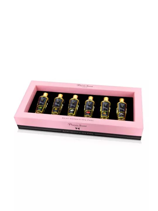 Coffret 6 huiles de massage sèches - Plaisir Secret