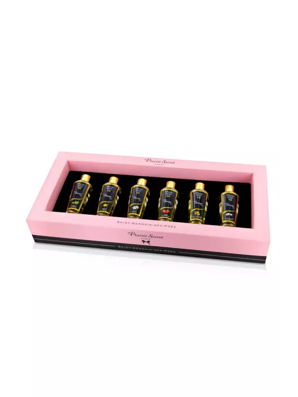 Coffret 6 huiles de massage sèches - Plaisir Secret