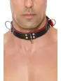 Collier Bondage Deluxe rouge et noir - Ouch!