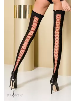 Bas autofixants ST101 Noir et rouge